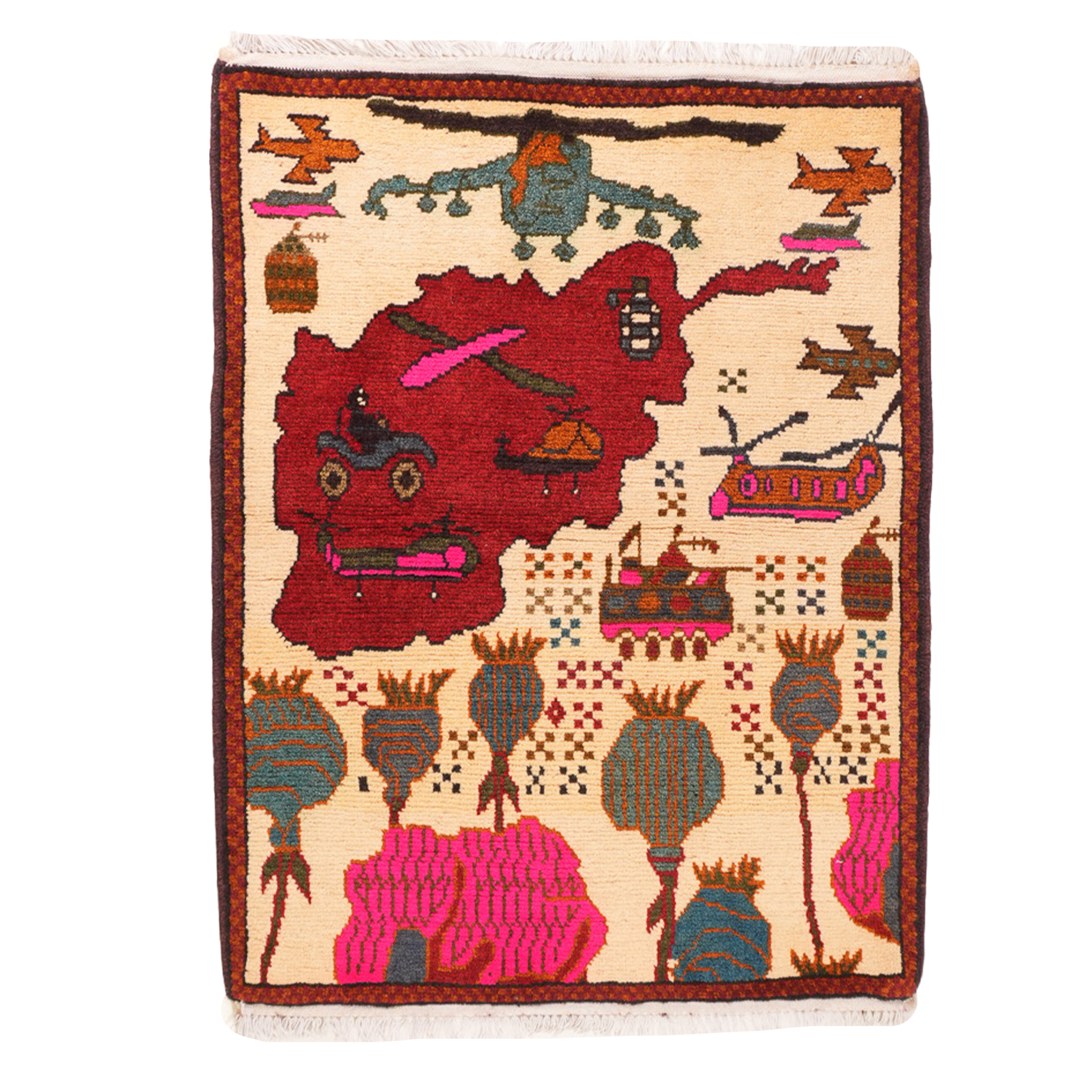 Soviet Afghan War Map Afghan Rug