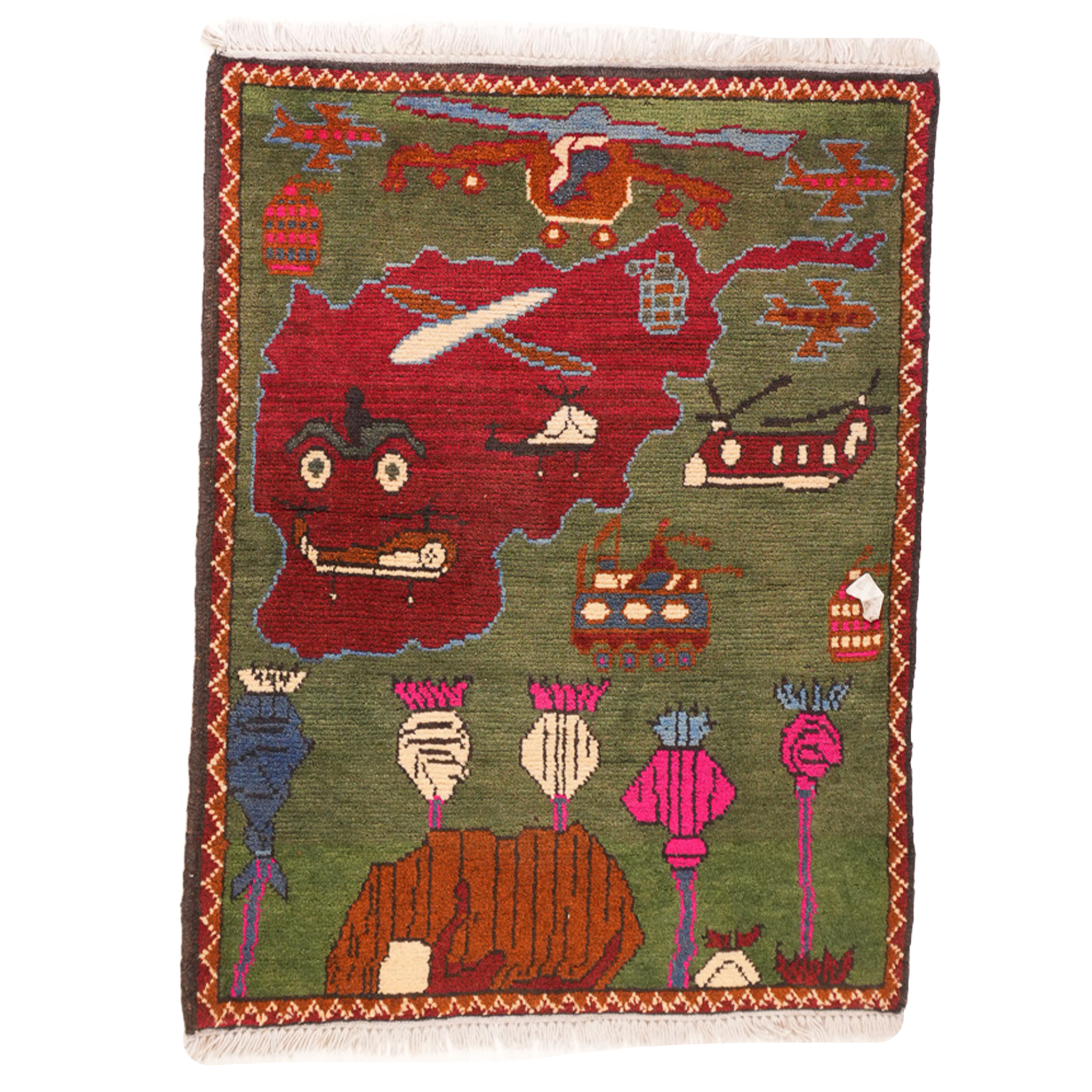 Soviet Afghan War Map Afghan Rug