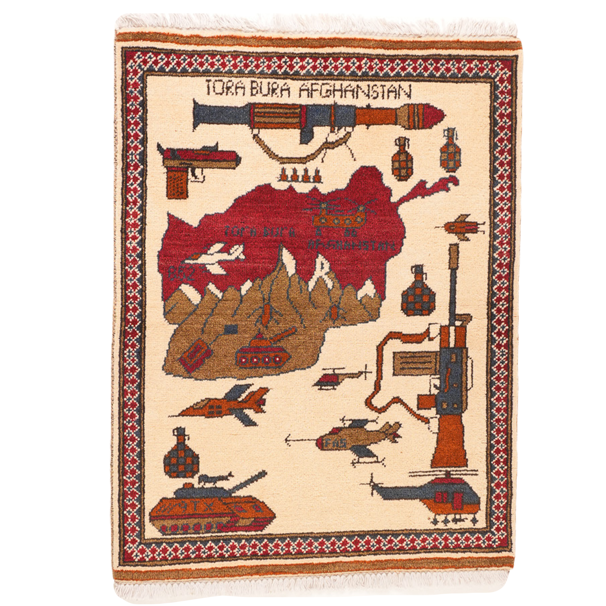 Soviet Afghan War Map Afghan Rug