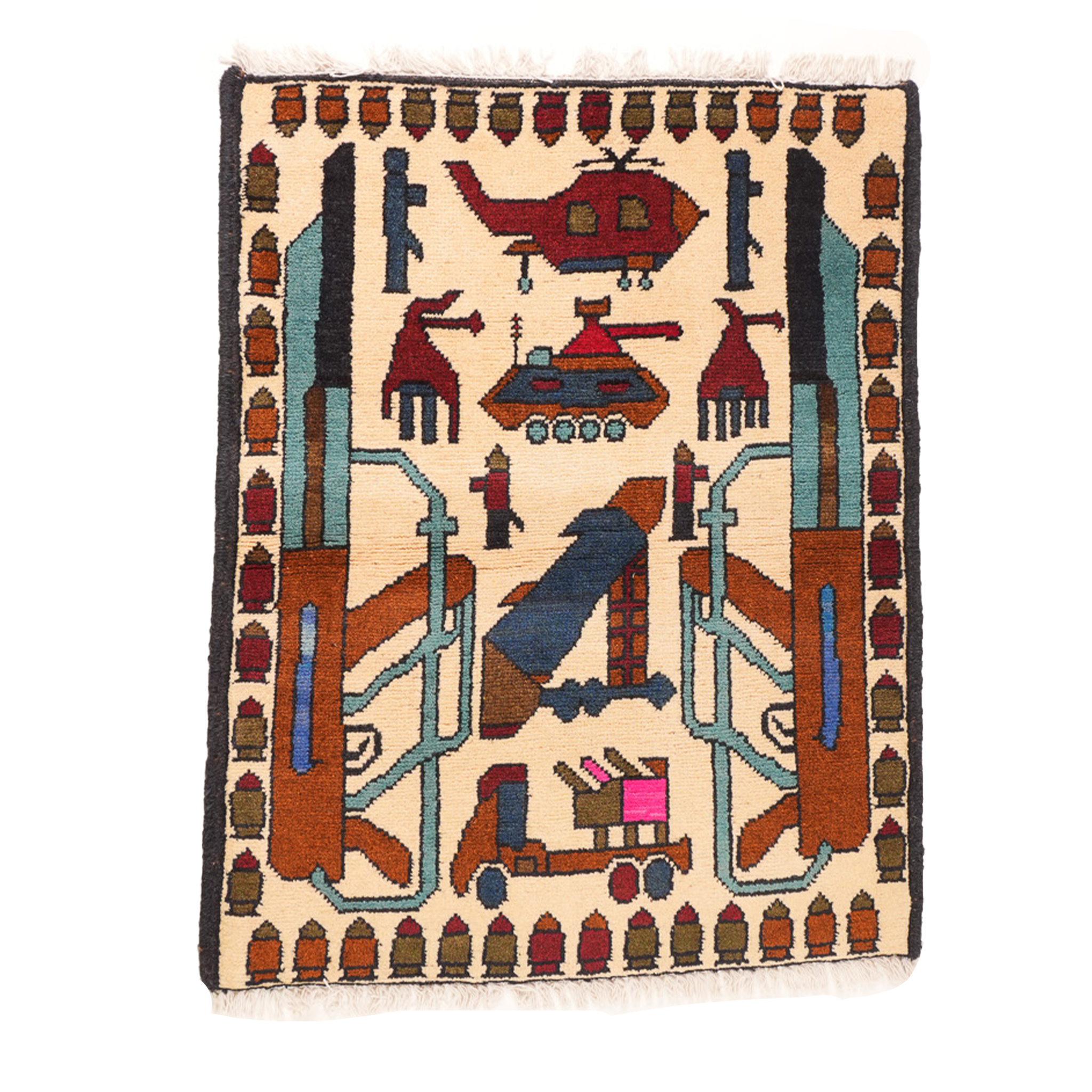 Afghan Double AK Pattern War Rug