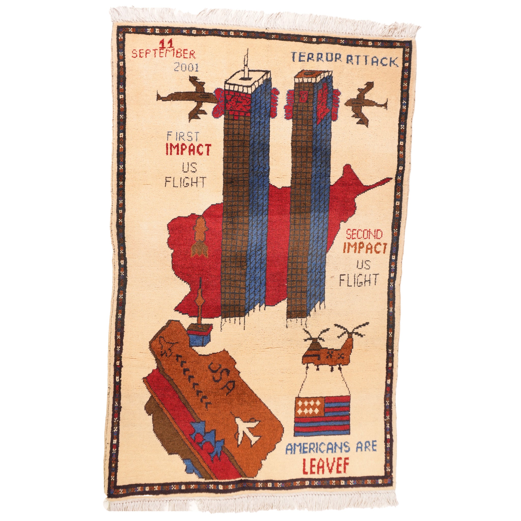 9/11 Carrier Group Afghan Rug