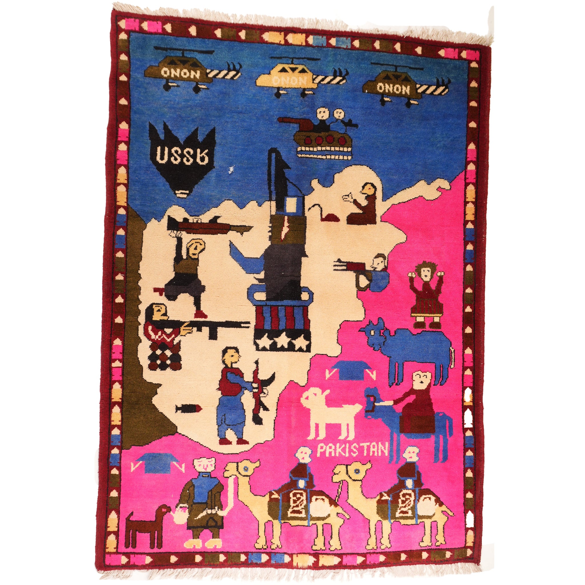 Soviet Afghan War Map Afghan Rug