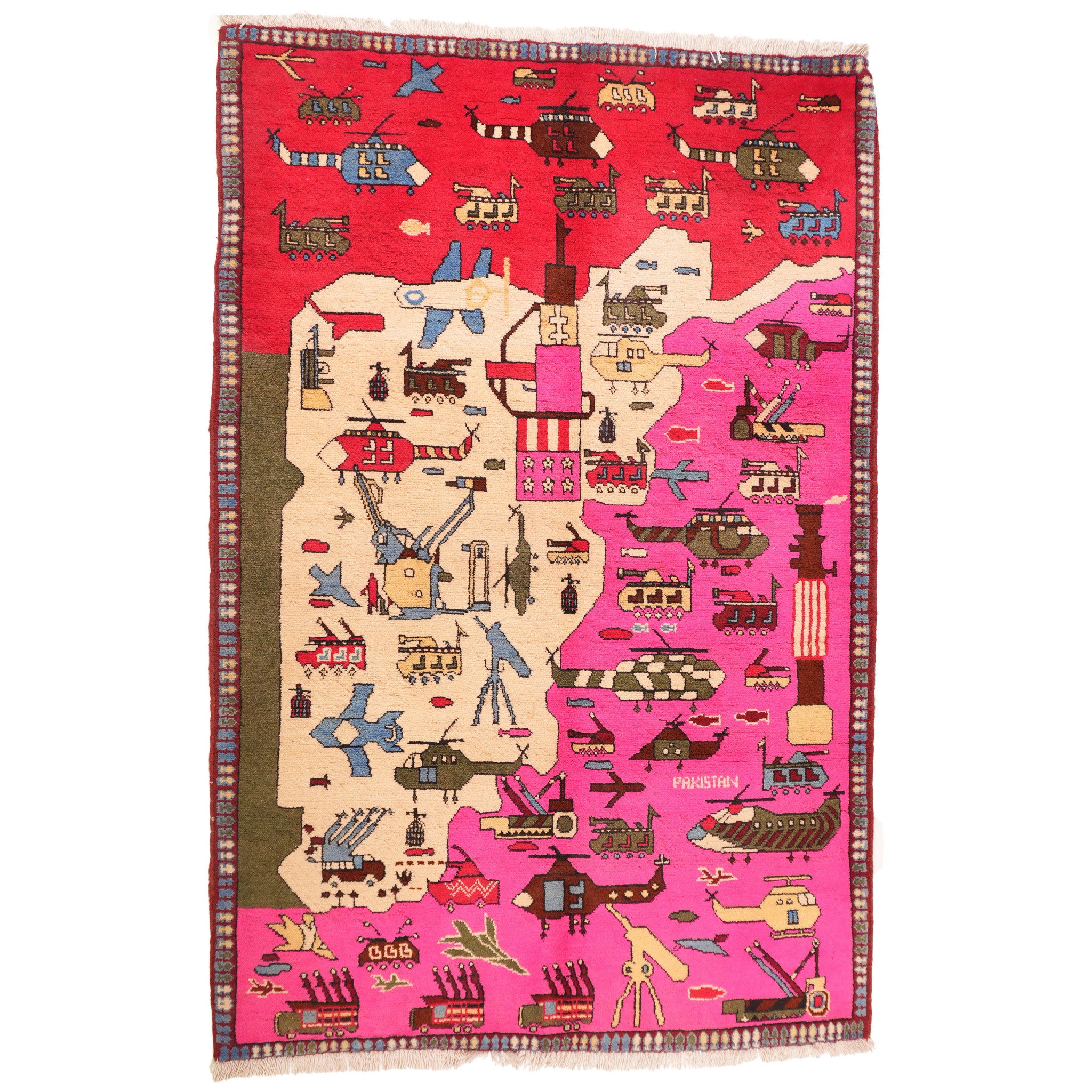 Soviet Afghan War Map Afghan Rug