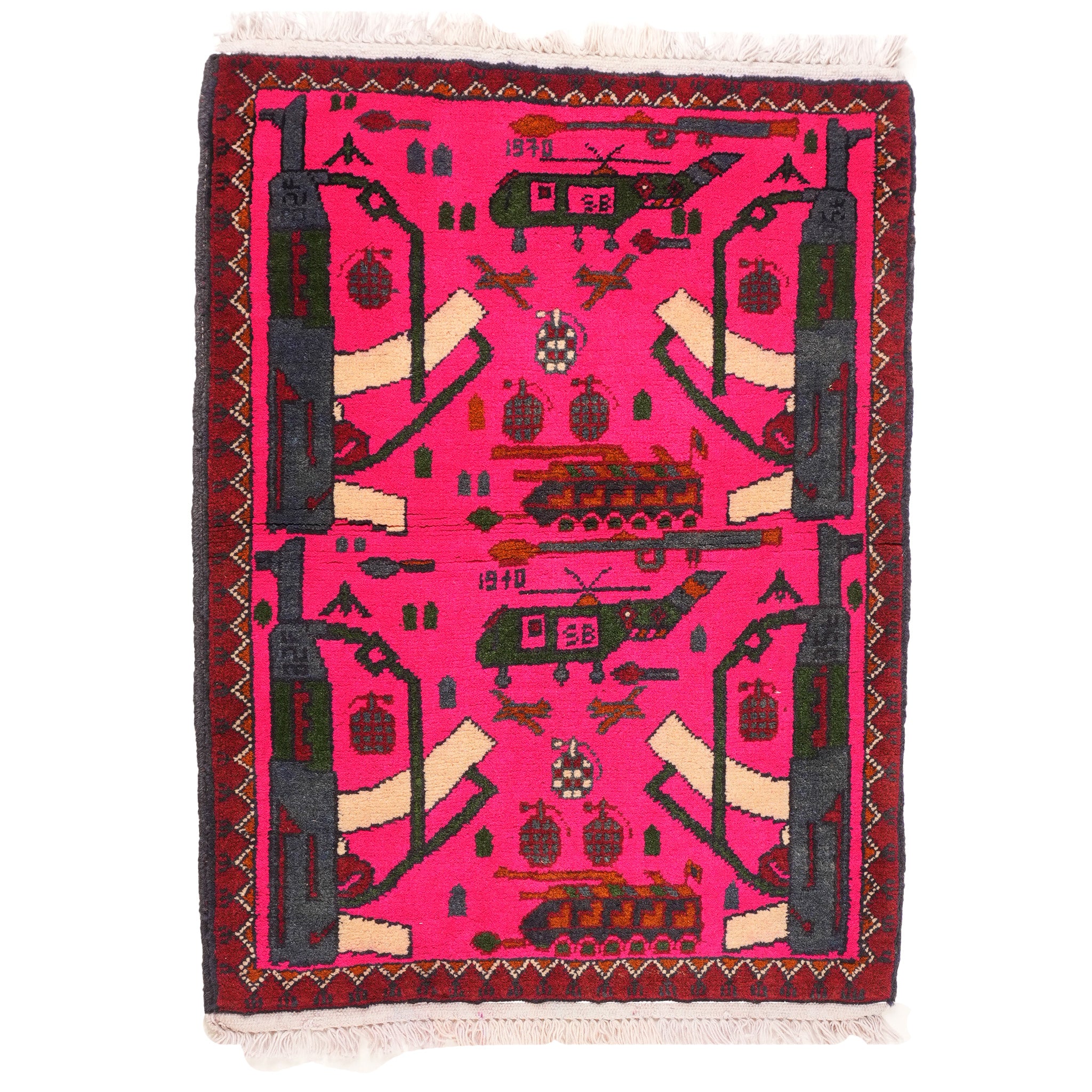 Four Cornered AK-74 Afghan Rug