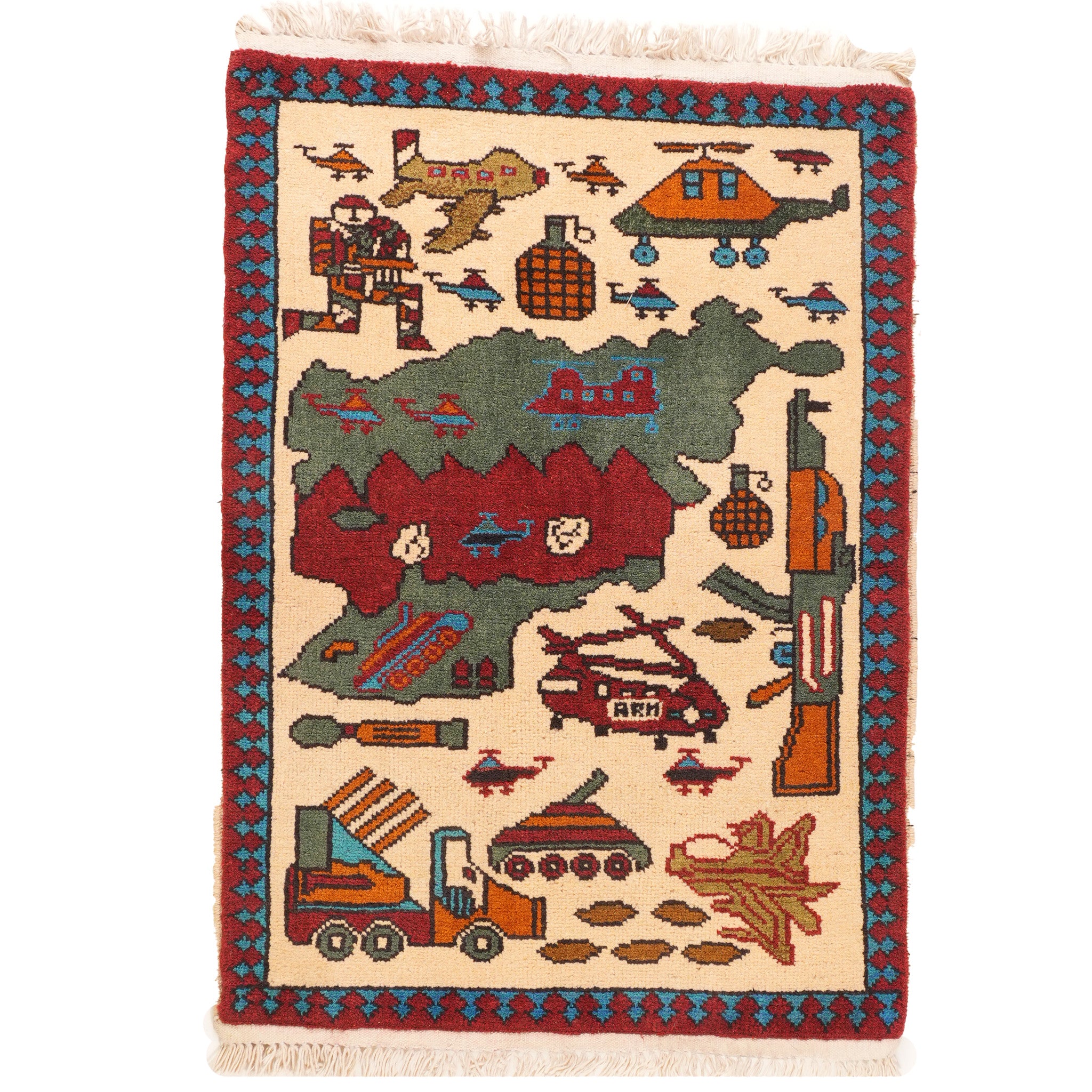 Soviet Afghan War Map Afghan Rug