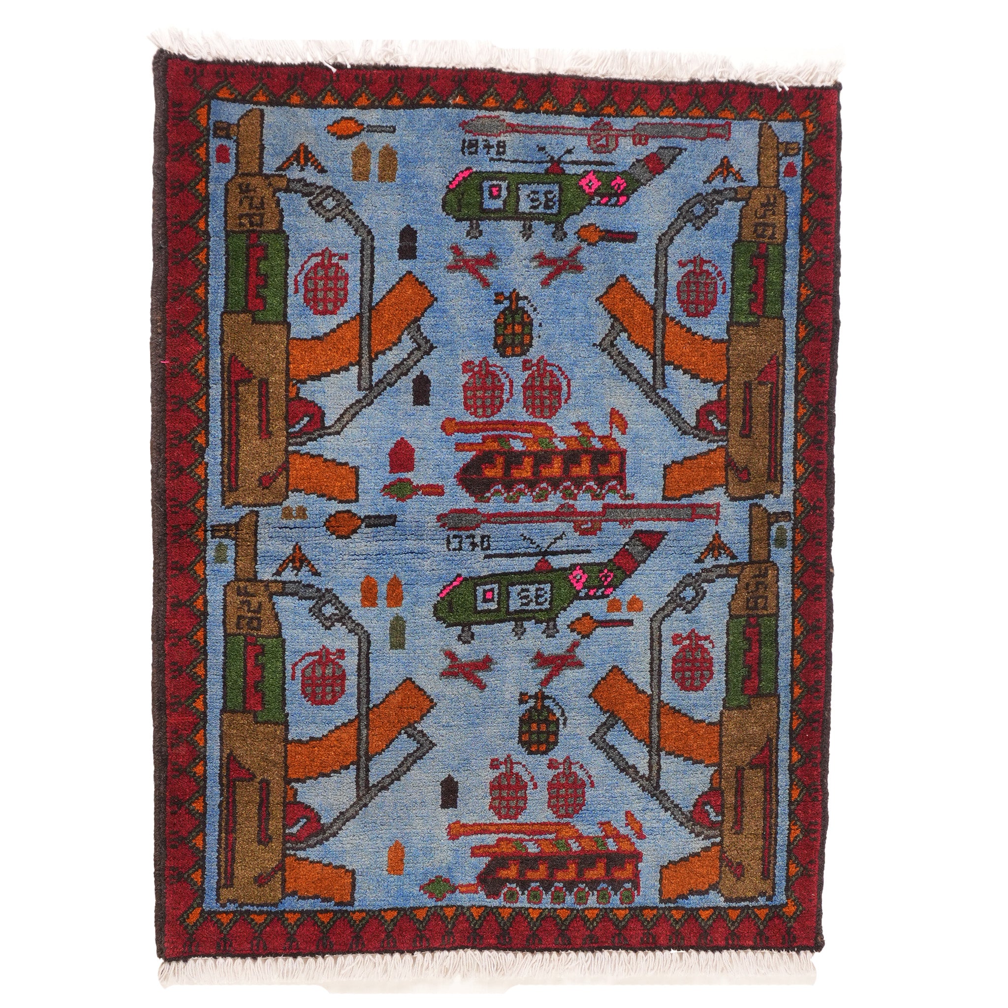 Four Cornered AK-74 Afghan Rug