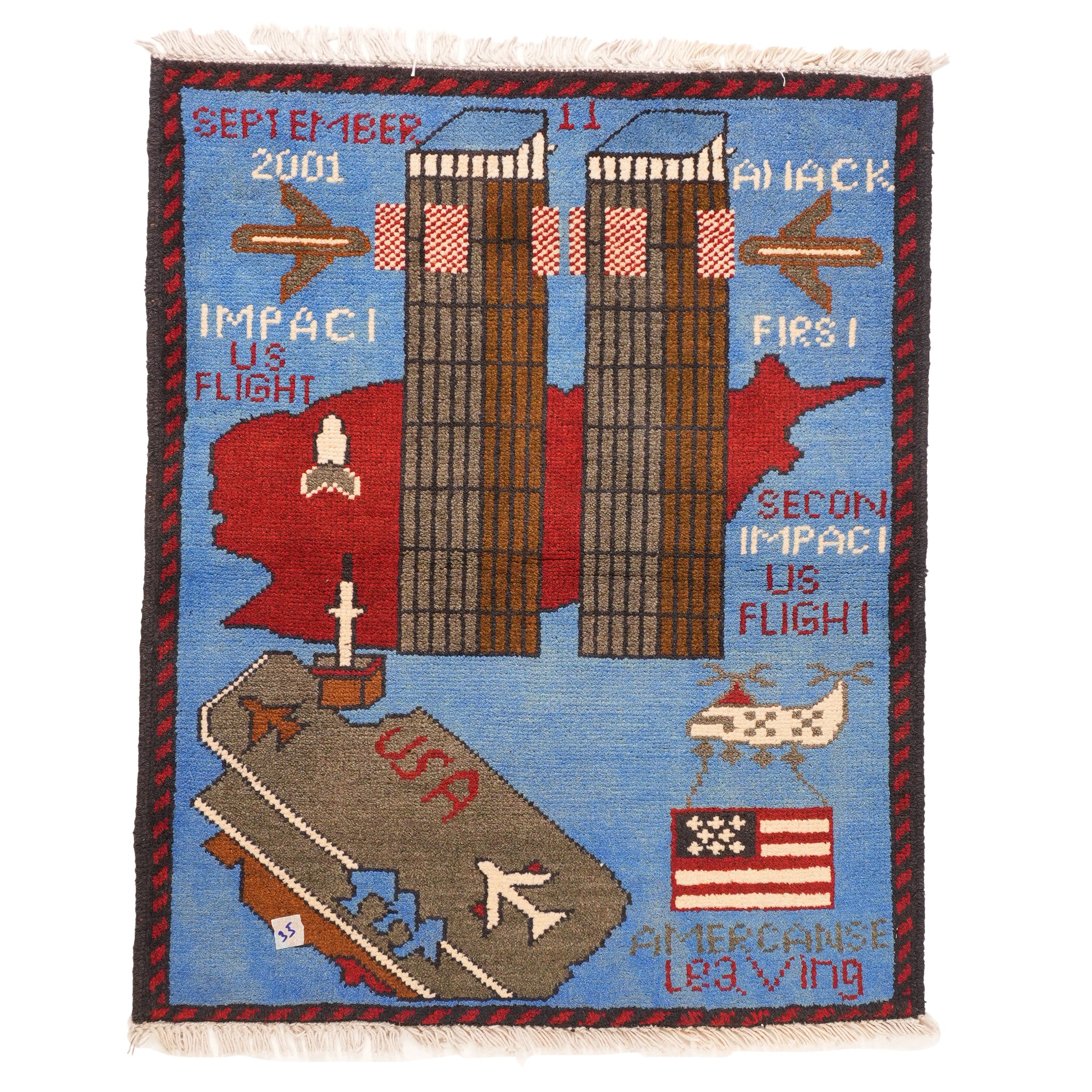 9/11 Carrier Group Afghan Rug