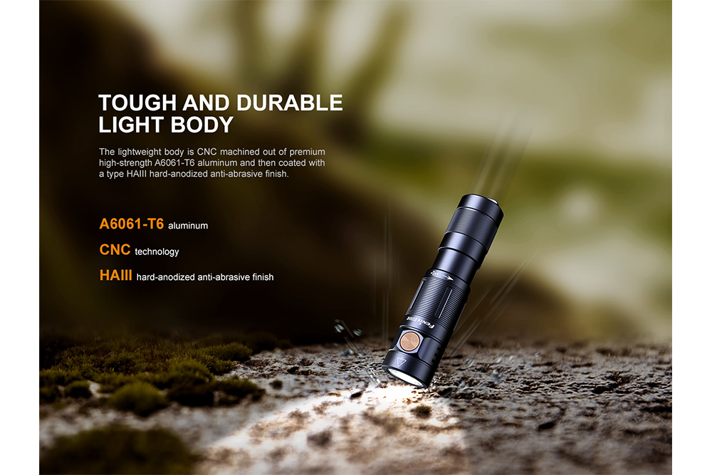 Fenix E09R Rechargeable High-Output Flashlight - 600 Lumens