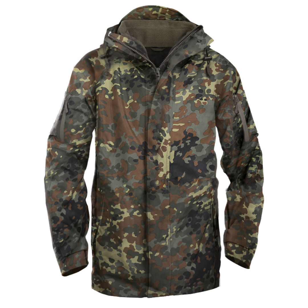 Mil-Tec Flecktarn Gen. II Trilaminate Wet Weather Jacket w/Fleece Liner