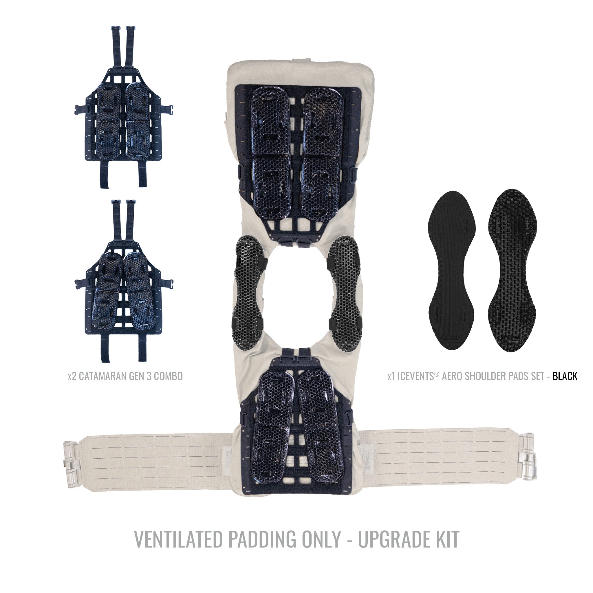 Universal Plate Carrier Ventilation Upgrade Kit - (FITS ANY PLATE CARRIER/BODY ARMOR, including USMC PC Gen III, US ARMY MSV, Crye JPC, CPC, SPC, FCPC v5, etc.)