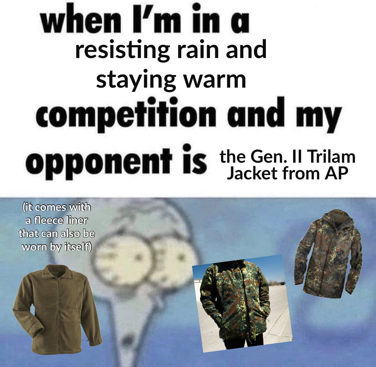 Mil-Tec Flecktarn Gen. II Trilaminate Wet Weather Jacket w/Fleece Liner