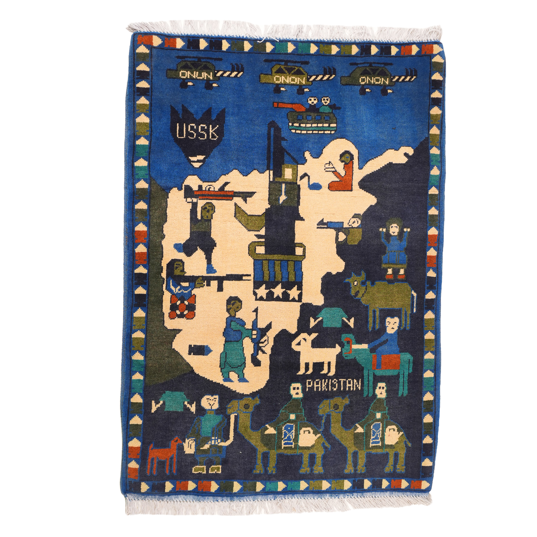 Soviet Afghan War Map Afghan Rug