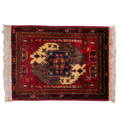 Small Afghan-Made Pictorial Rug