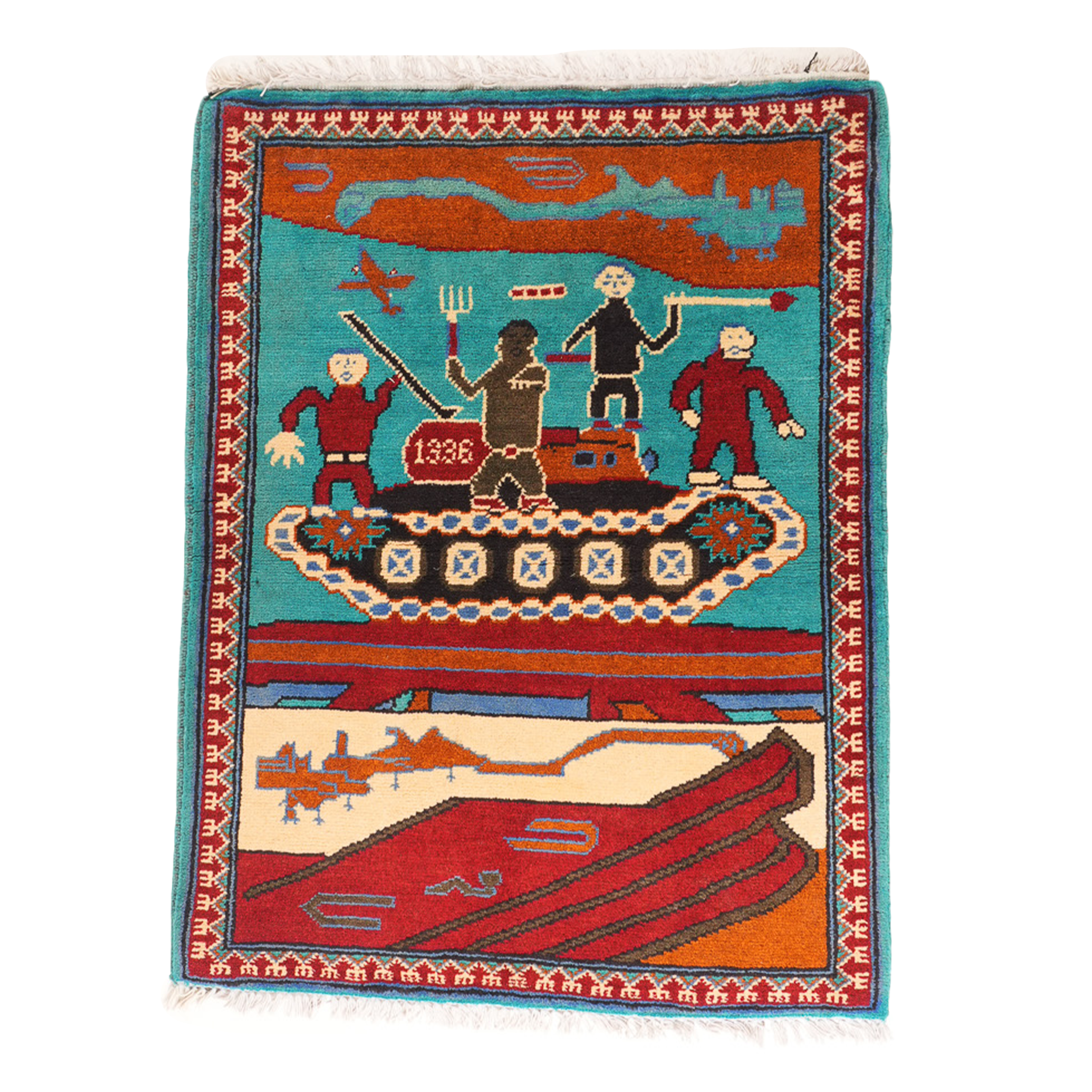 Tank Posse Afghan Rug