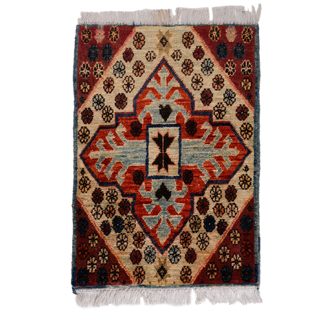 Small Afghan-Made Pictorial Rug