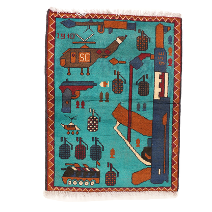 Single AK Pattern Afghan Rug