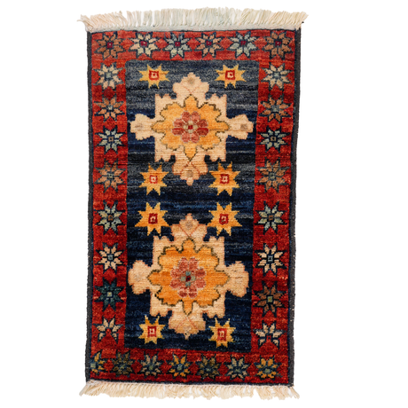 Small Afghan-Made Pictorial Rug