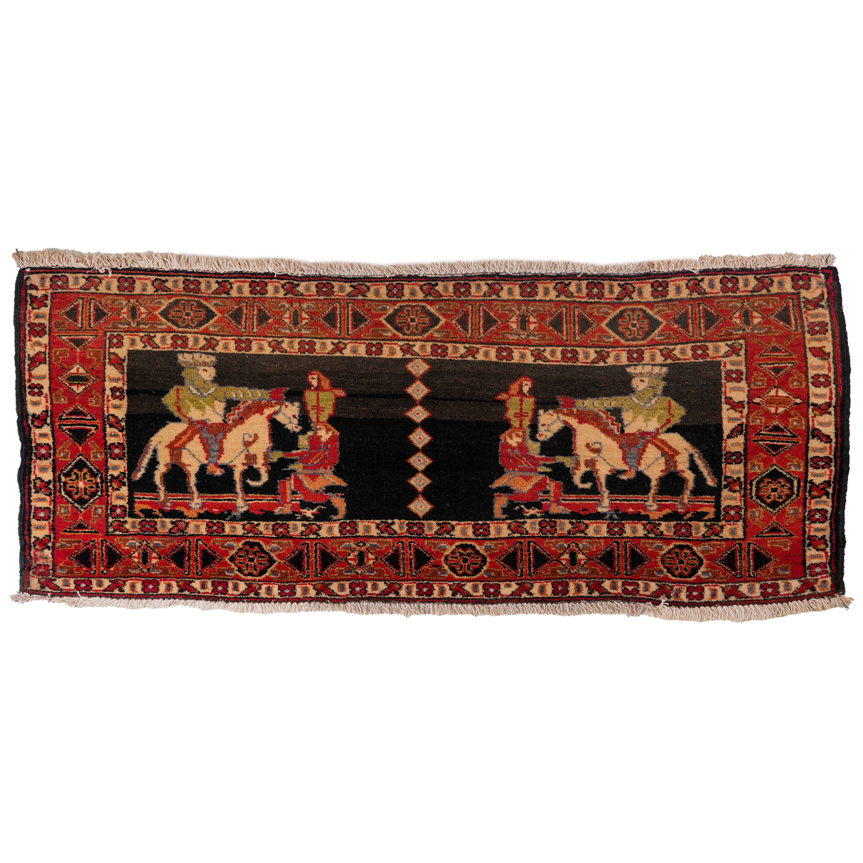 Small Afghan-Made Pictorial Rug