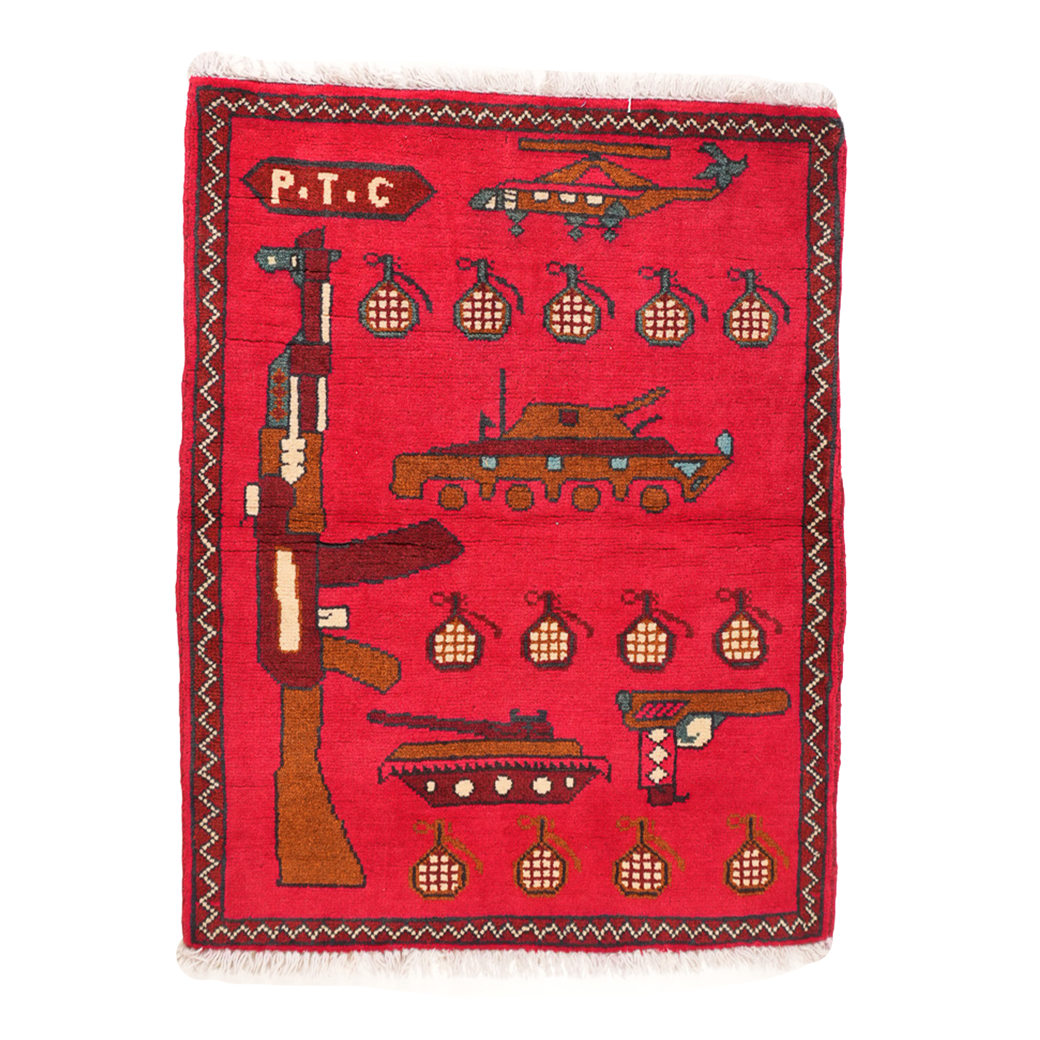 Single AK Pattern Afghan Rug