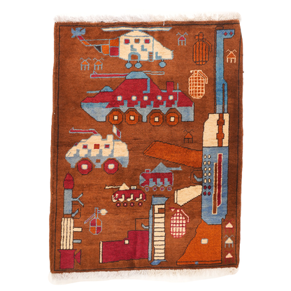Single AK Pattern Afghan Rug