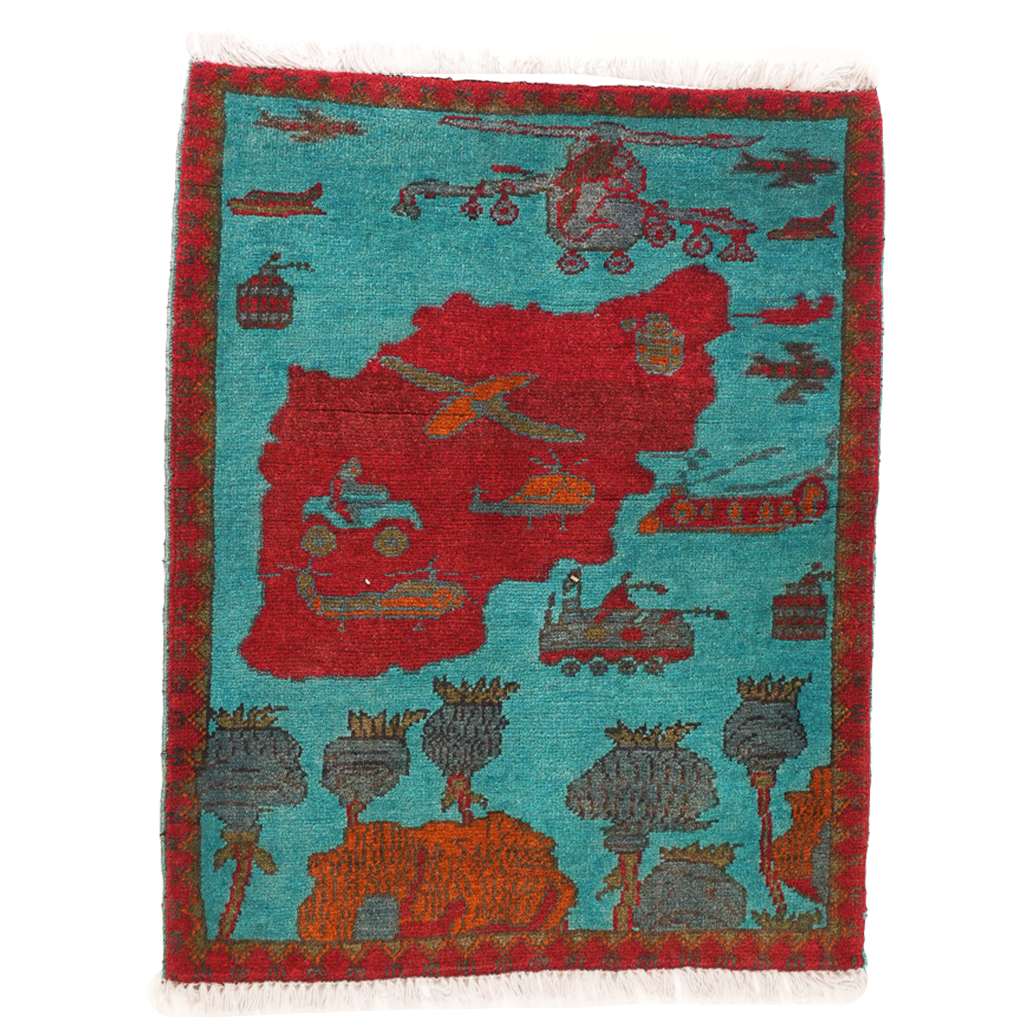 Soviet Afghan War Map Afghan Rug