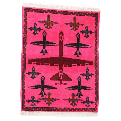 Drone Pattern Afghan War Rug