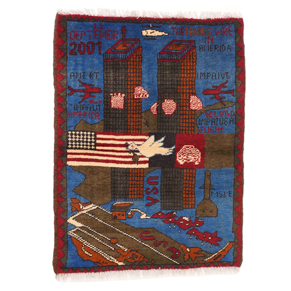 Large Afghan 9/11 Peace Rug