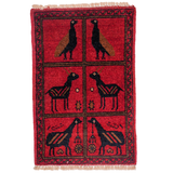 Small Afghan-Made Pictorial Rug