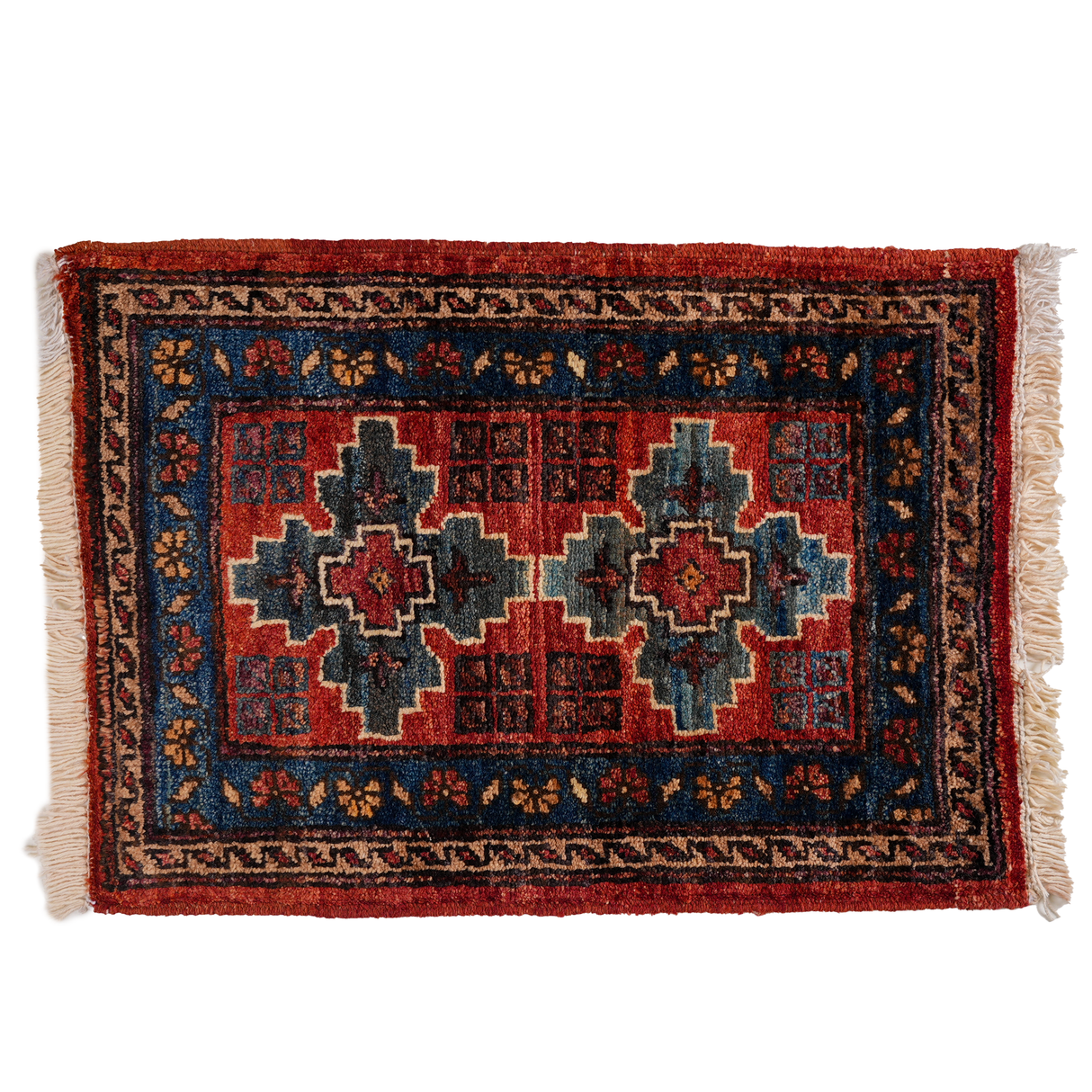 Small Afghan-Made Pictorial Rug