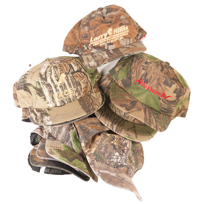 Vintage Hunting Camo Hats w/ Adjustable Size