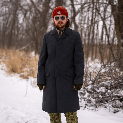 German Single-Breasted Overcoat w/Liner