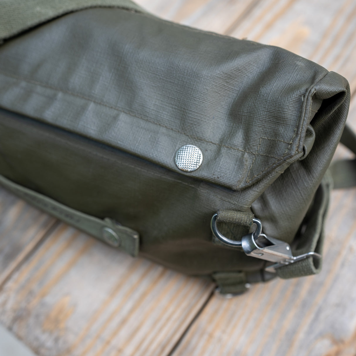 Issued Swiss OD Gas Mask Bag