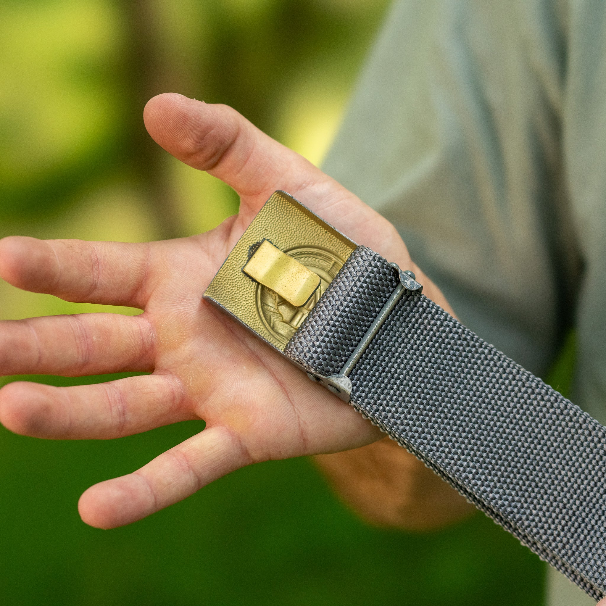 East German Grey Combat Belt