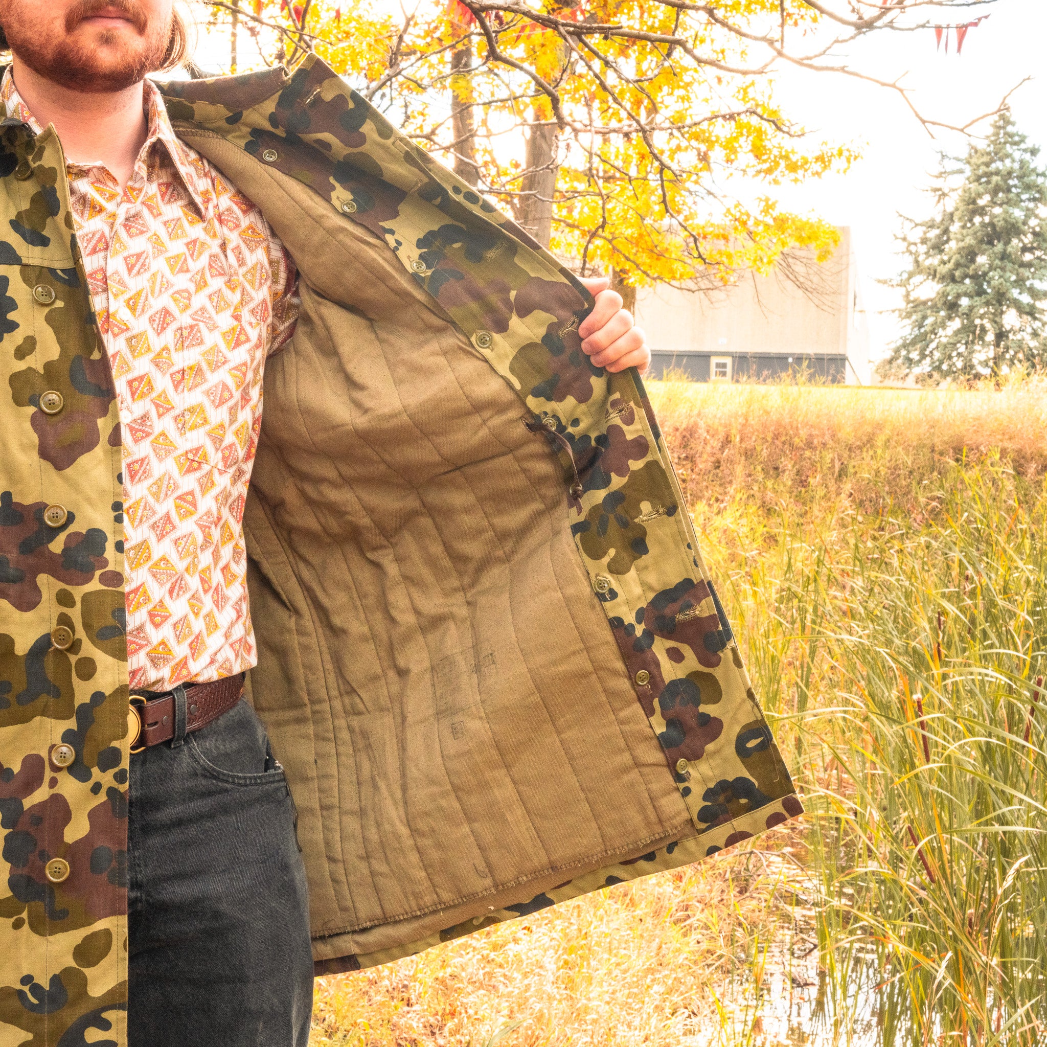 Issued Romanian M1994 Fleck Camouflage Parka w/Liner