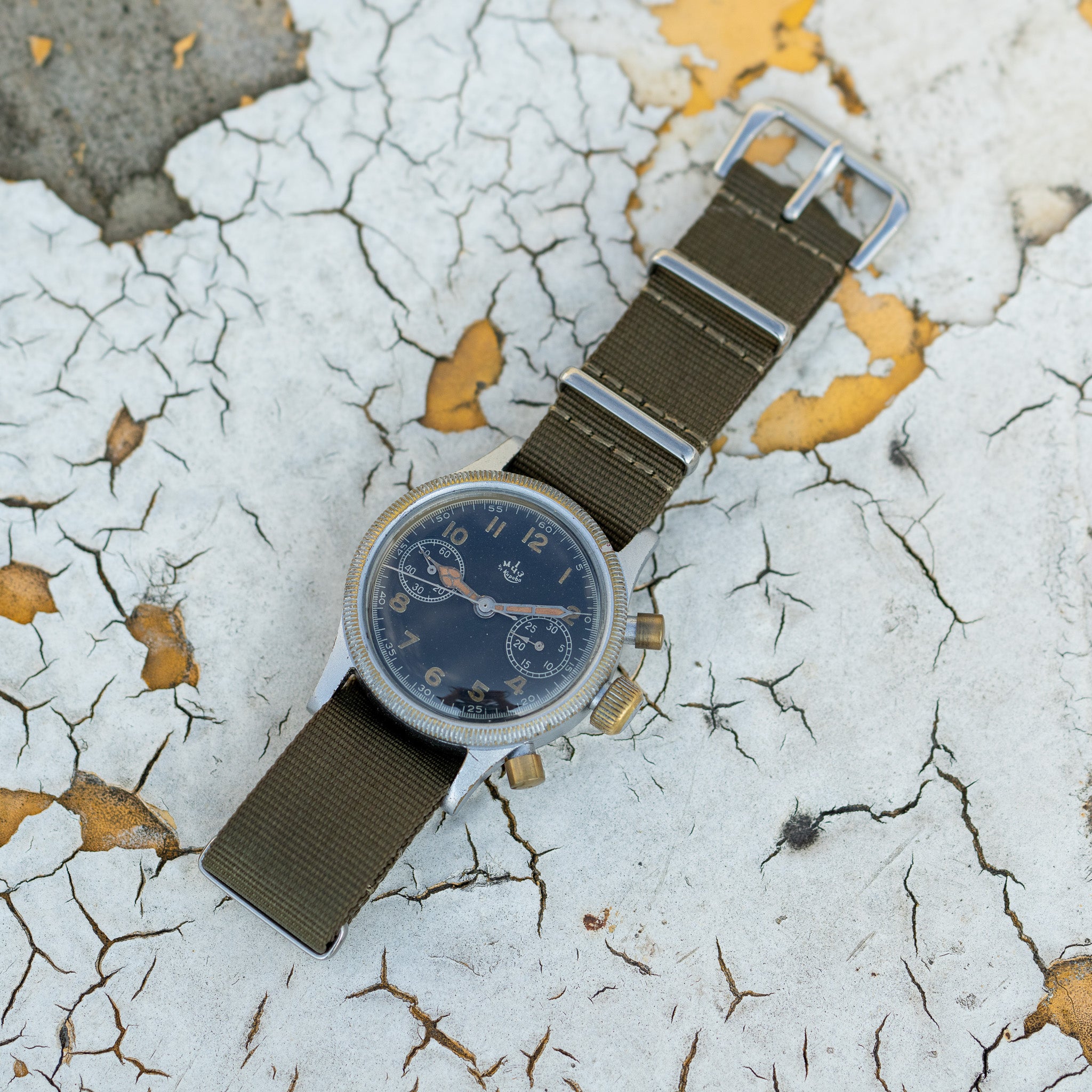 Soviet-Made Glashütte Flieger Chronograph Watch