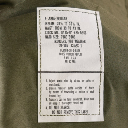 Reproduction USGI OG-107 Hot Weather Fatigue Pants