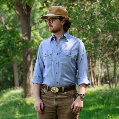 Deadstock Long Sleeve Chambray Utility Shirt