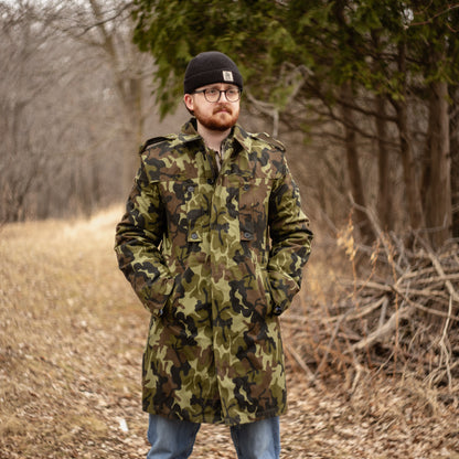 Issued Romanian M1990 Leaf Camouflage Parka w/Liner