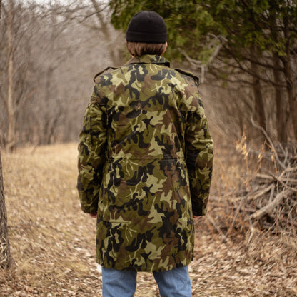Issued Romanian M1990 Leaf Camouflage Parka w/Liner