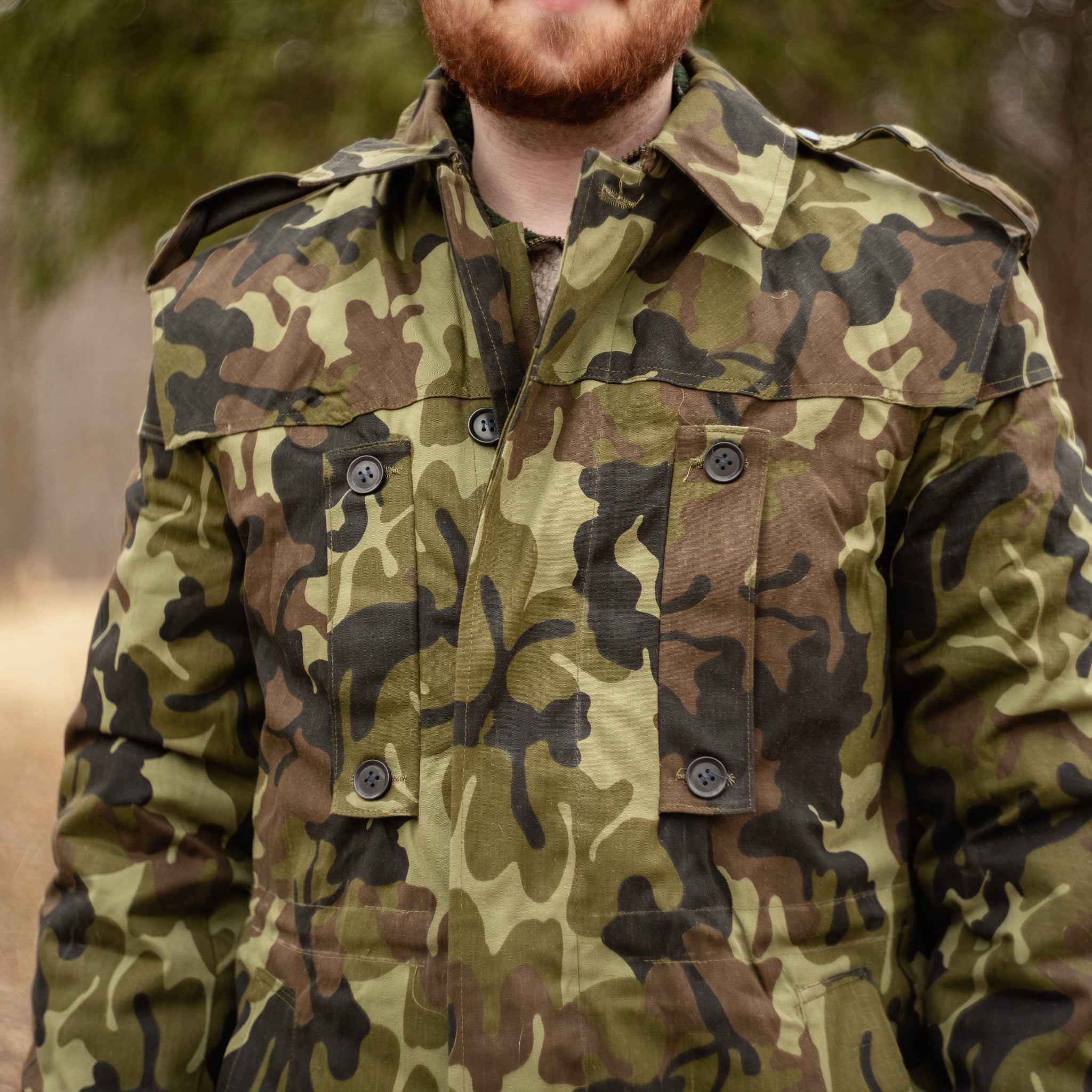 Issued Romanian M1990 Leaf Camouflage Parka w/Liner