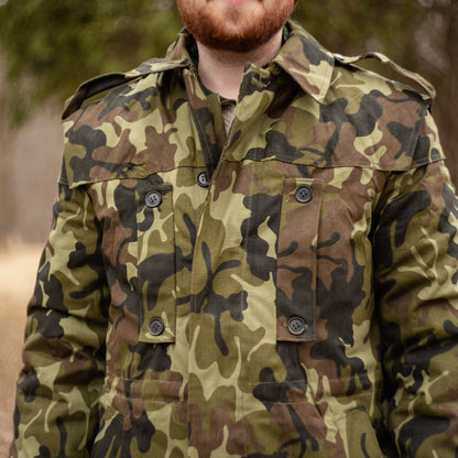 Issued Romanian M1990 Leaf Camouflage Parka w/Liner