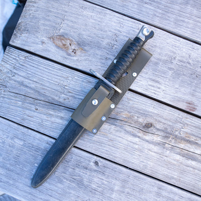 Issued Swiss Black M57 Bayonet W/Scabbard
