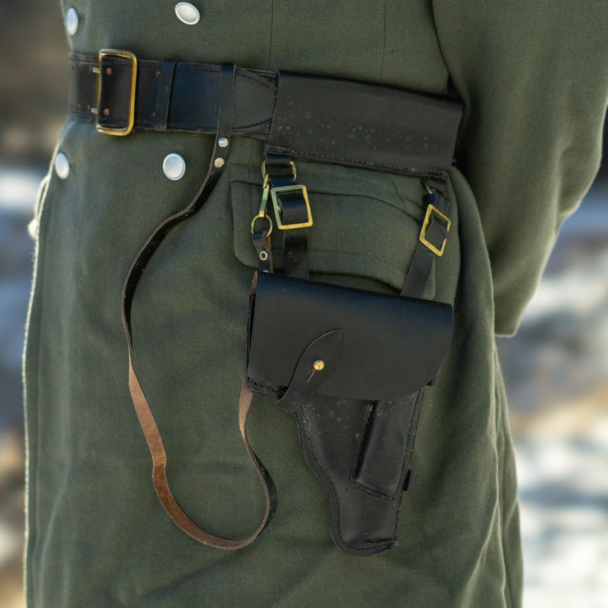 Soviet Officer Leather Belt & Holster Set