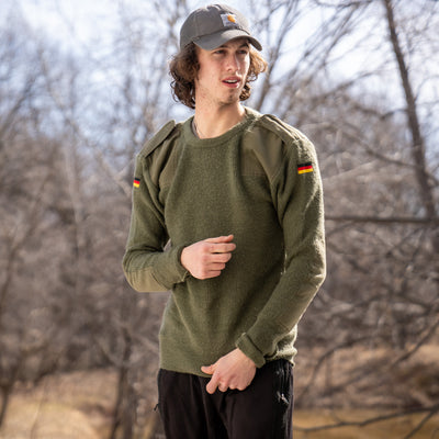 Issued German OD Green Commando Pullover Sweater