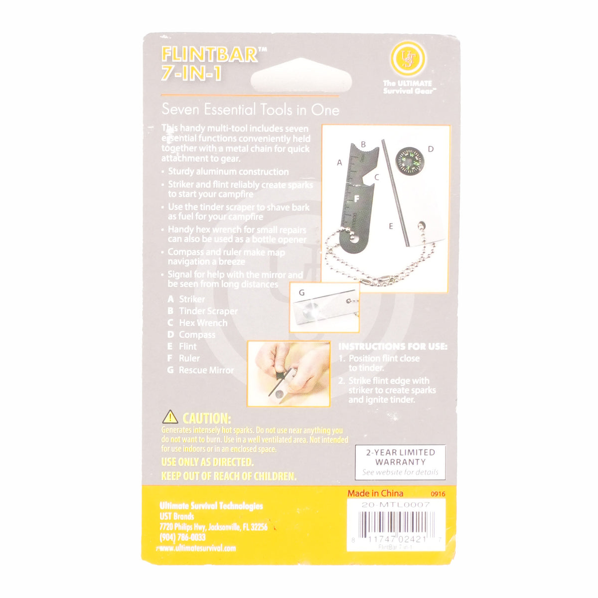 Factory Second Flintbar w/ Compass