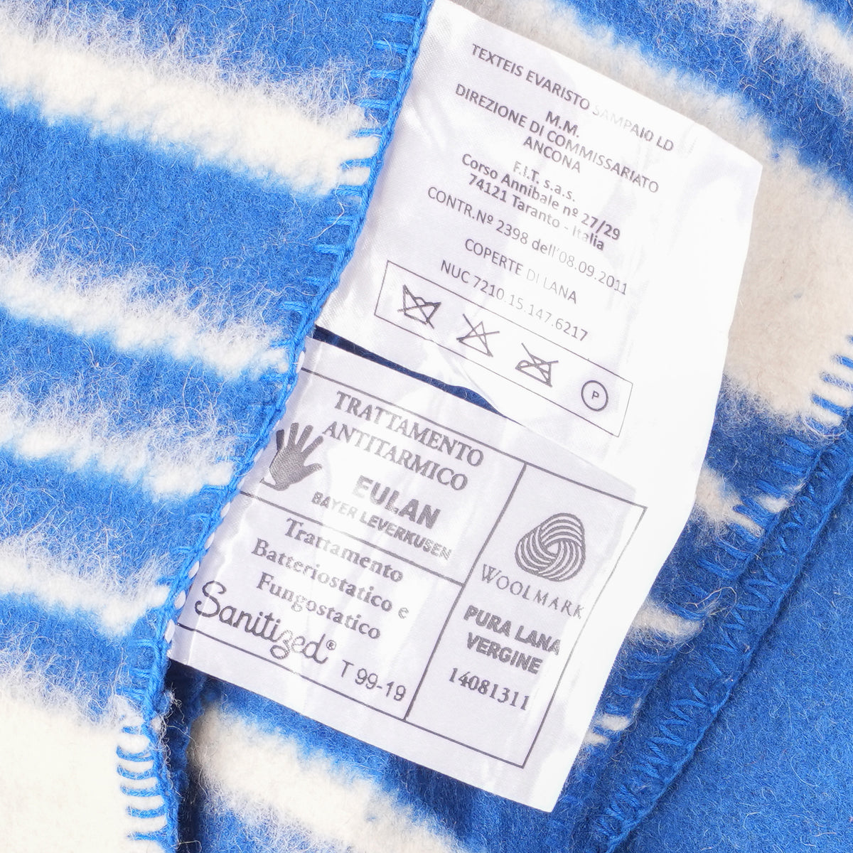 Issued Italian Marina Militare Wool Blankets