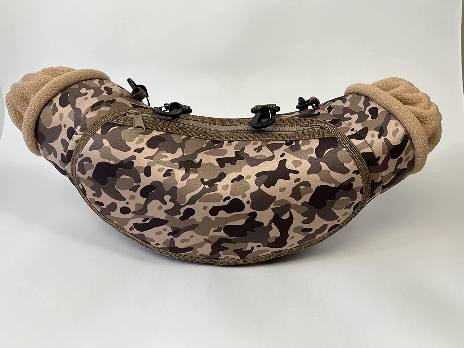 RUGID Hand Warmer Muff - Neoprene Waterproof & Windproof with Waist, Belt Loop or Neck Strap - Mountain Camo