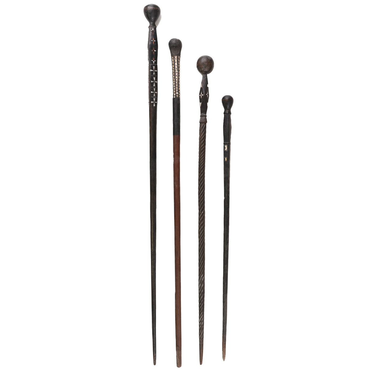 Canes from the Solomon Islands: Shell/Scrap Inlayed