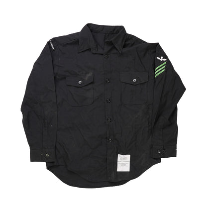 Issued USN Black Polyester Utility Shirt