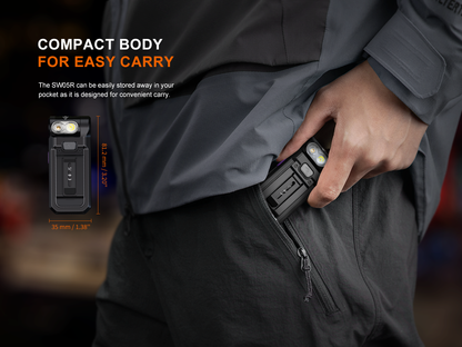 Fenix SW05R Multipurpose Clip-On Light with Red or UV Output